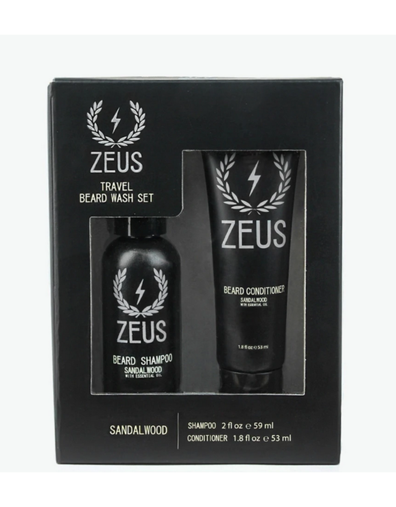 Zeus Zeus Travel Beard Wash Set - Sandalwood