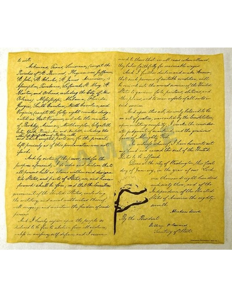 Channel Craft Emancipation Proclamation Document - Tube