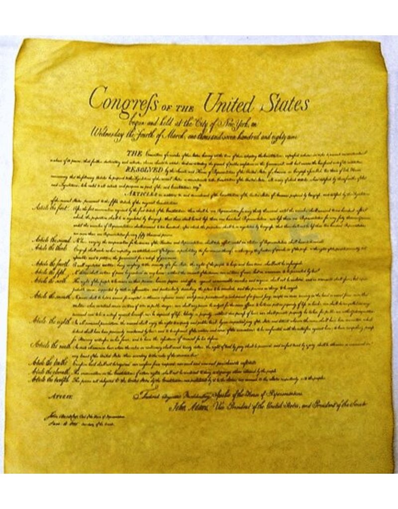 Channel Craft Historical Document | Bill of Rights