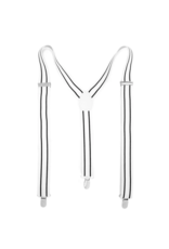 Ferrecci Ferrecci Suspenders - White With Black Stripe
