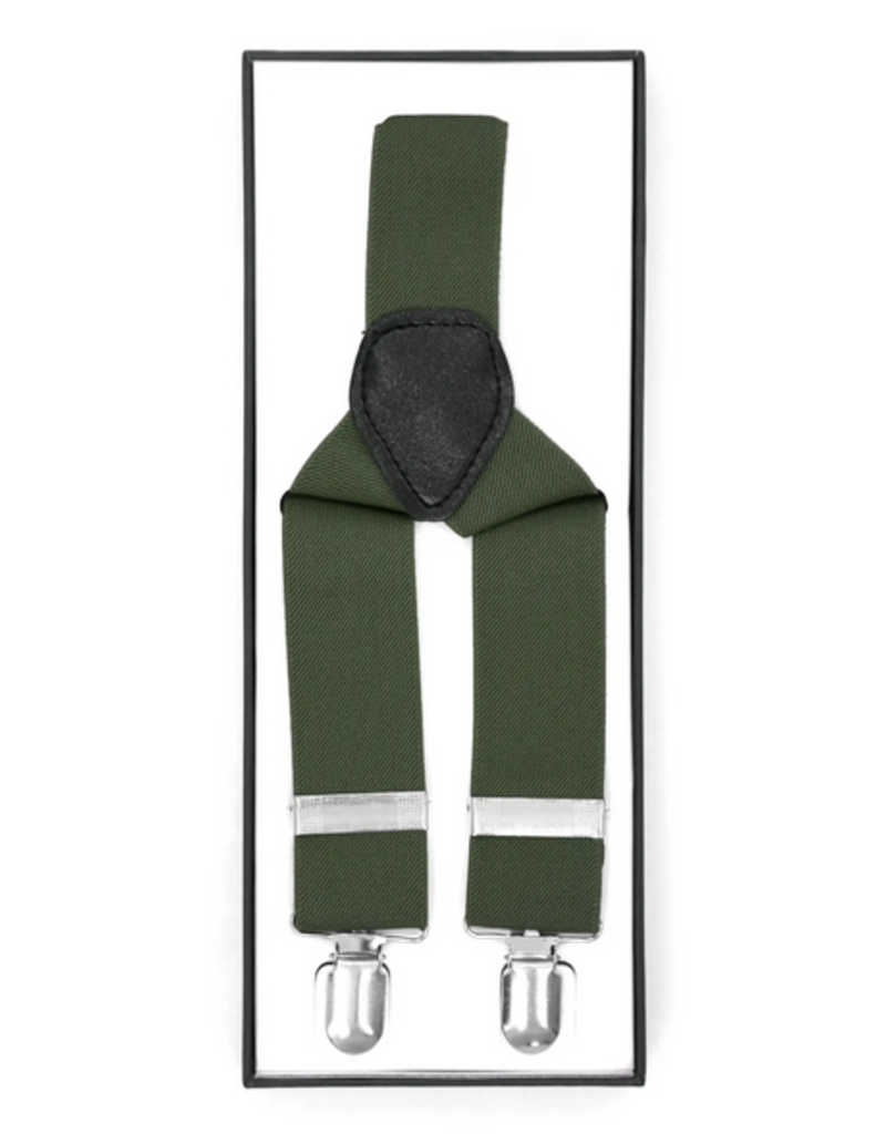 Ferrecci Ferrecci Suspenders - Hunter Green Vintage Style Wide
