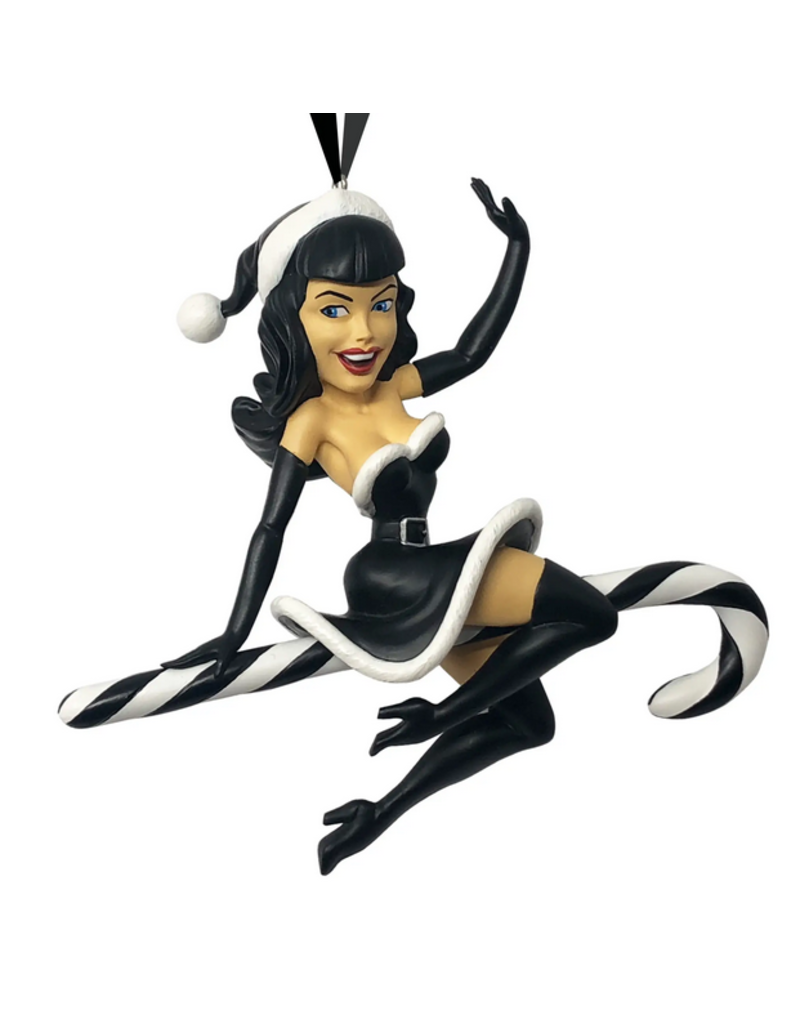 Retro-a-go-go Bettie Page Naughty & Nice Holiday Ornament