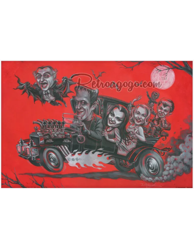 Retro-a-go-go P'Gosh "Midnight Ride" Munsters Print