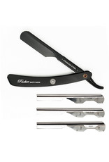 Parker Parker Straight Edge Barber Razor | PTABK | Adjustable Stainless Steel W/ Black Finish