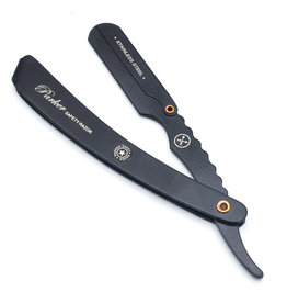 Parker Parker Straight Edge Barber Razor | SRXBLK | Heavy Duty Stainless Steel W/ Black Finish