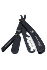 Parker Parker Straight Edge Barber Razor | SRXBLK | Heavy Duty Stainless Steel W/ Black Finish