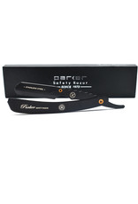 Parker Parker Straight Edge Barber Razor | SRXBLK | Heavy Duty Stainless Steel W/ Black Finish