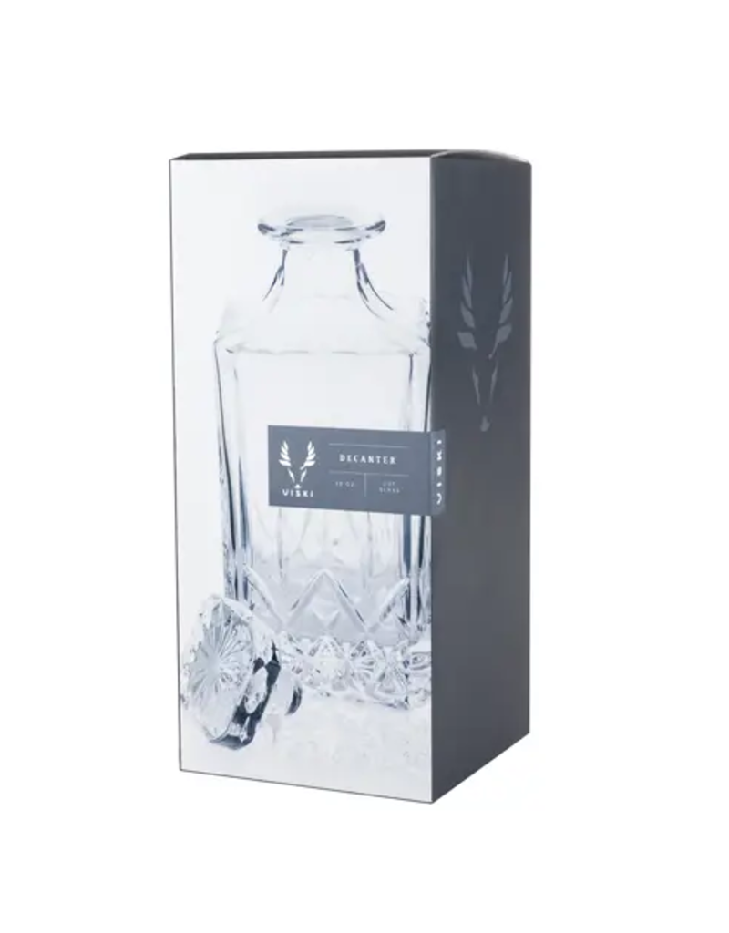 Viski Admiral 30 oz Liquor Decanter - Crystal Glass Liquor