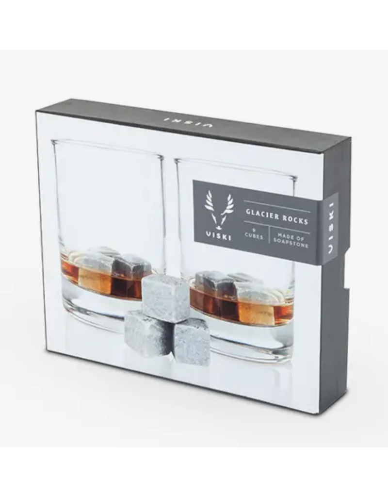 Viski Glacier Rocks Soapstone Cubes | Set of 9