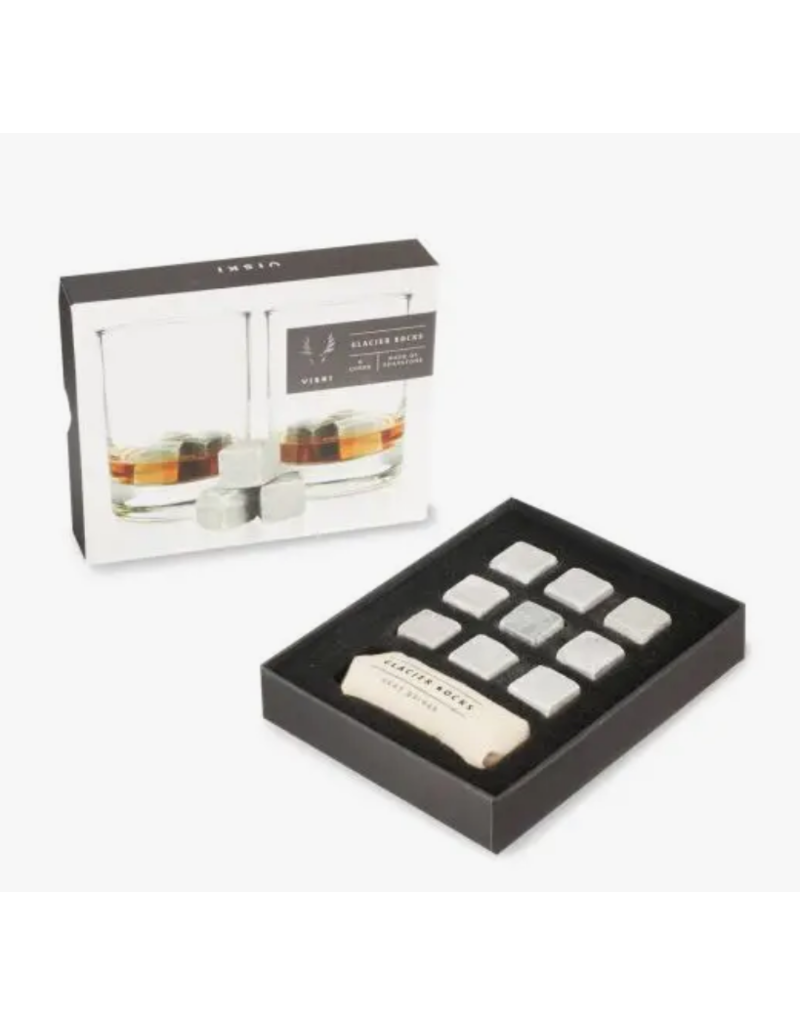 Viski Glacier Rocks Soapstone Cubes | Set of 9
