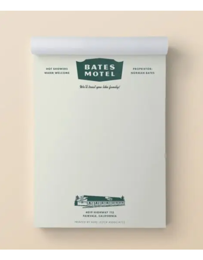 Fictional Hotel Notepad | The Bates Motel