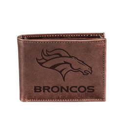 Leather Wallet |  Bi-Fold Denver Broncos