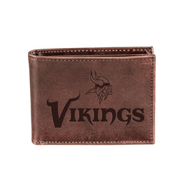 Leather Wallet |  Bi-Fold Minnesota Vikings