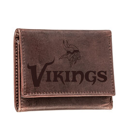 Leather Wallet |  Tri-Fold Minnesota Vikings