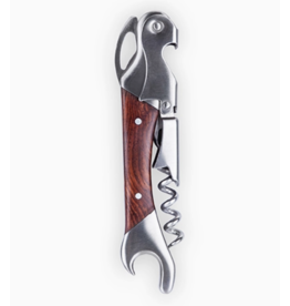 Viski Viski Double Opener Corkscrew | Wood & Stainless Steel