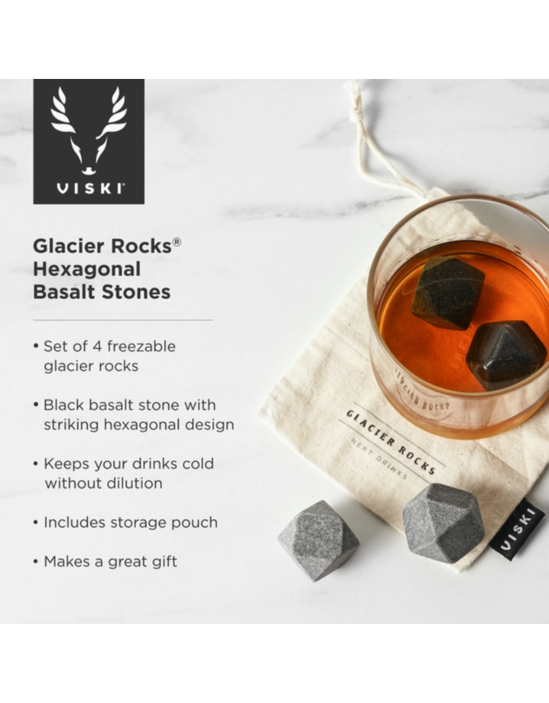 Viski Glacier Rocks | Basalt Stone | Set of 4