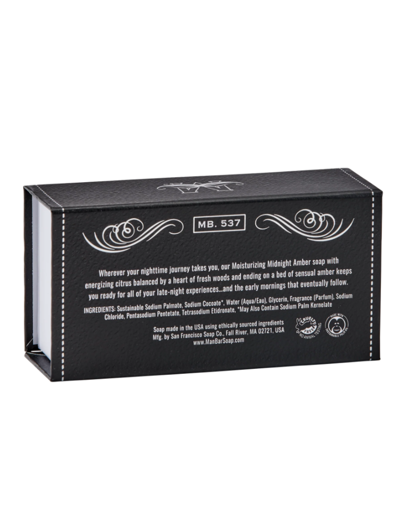 San Francisco Soap Co Man Bar Bath Soap | Midnight Amber
