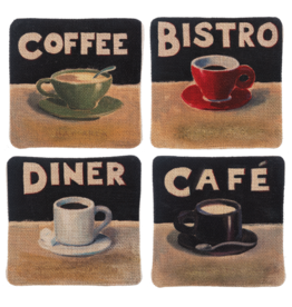 Caffeination Station Flax Coaster Set