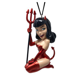 Retro-a-go-go Bettie Page Ornament | Li'l Bettie Devil Girl