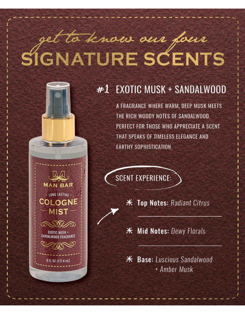 San Francisco Soap Co Man Bar Cologne Mist | Exotic Musk + Sandalwood