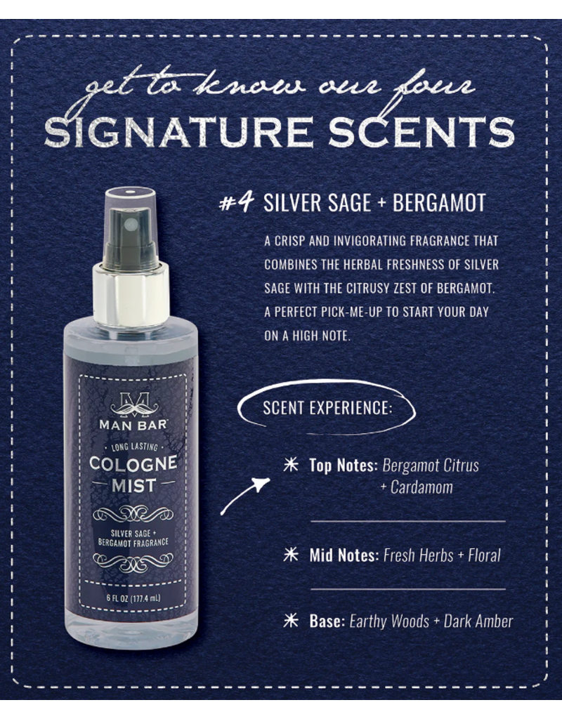 San Francisco Soap Co Man Bar Cologne Mist | Silver Sage & Bergamot