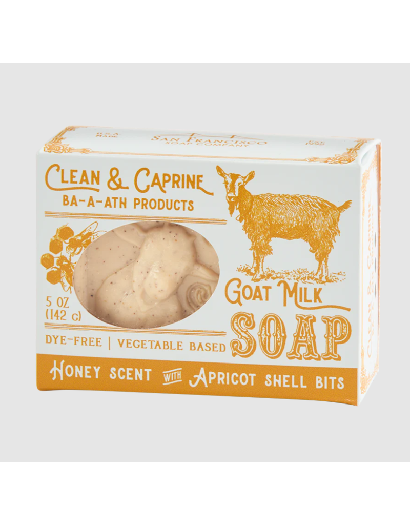 San Francisco Soap Co Clean & Caprine Goat Milk Bath Soap | Honey & Apricot Shell