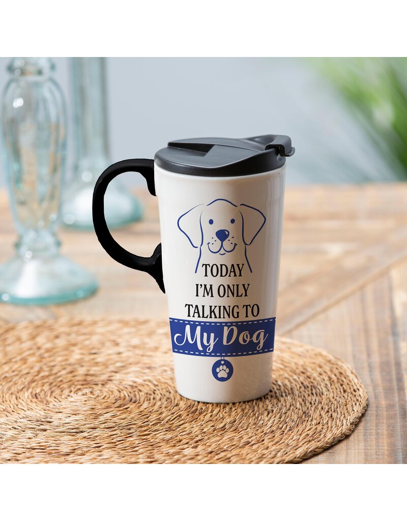 Ceramic Travel Mug | Only Talking to My Dog