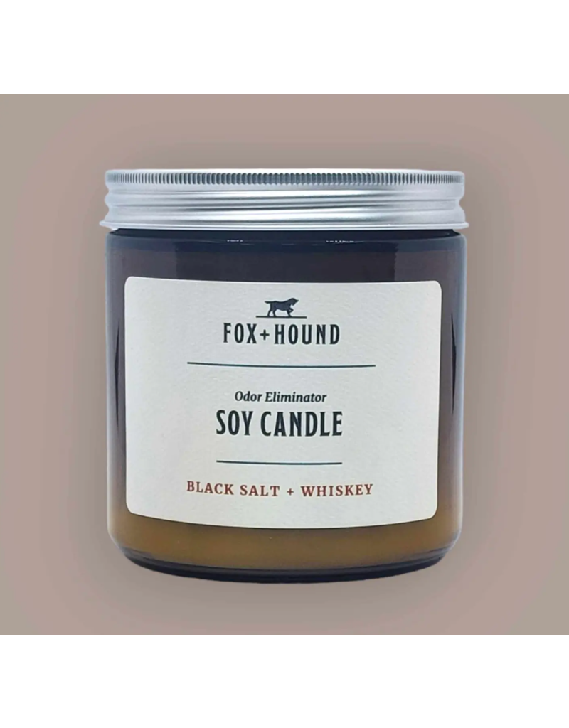 Fox + Hound Odor Eliminator Soy Candle | Black Salt & Whiskey