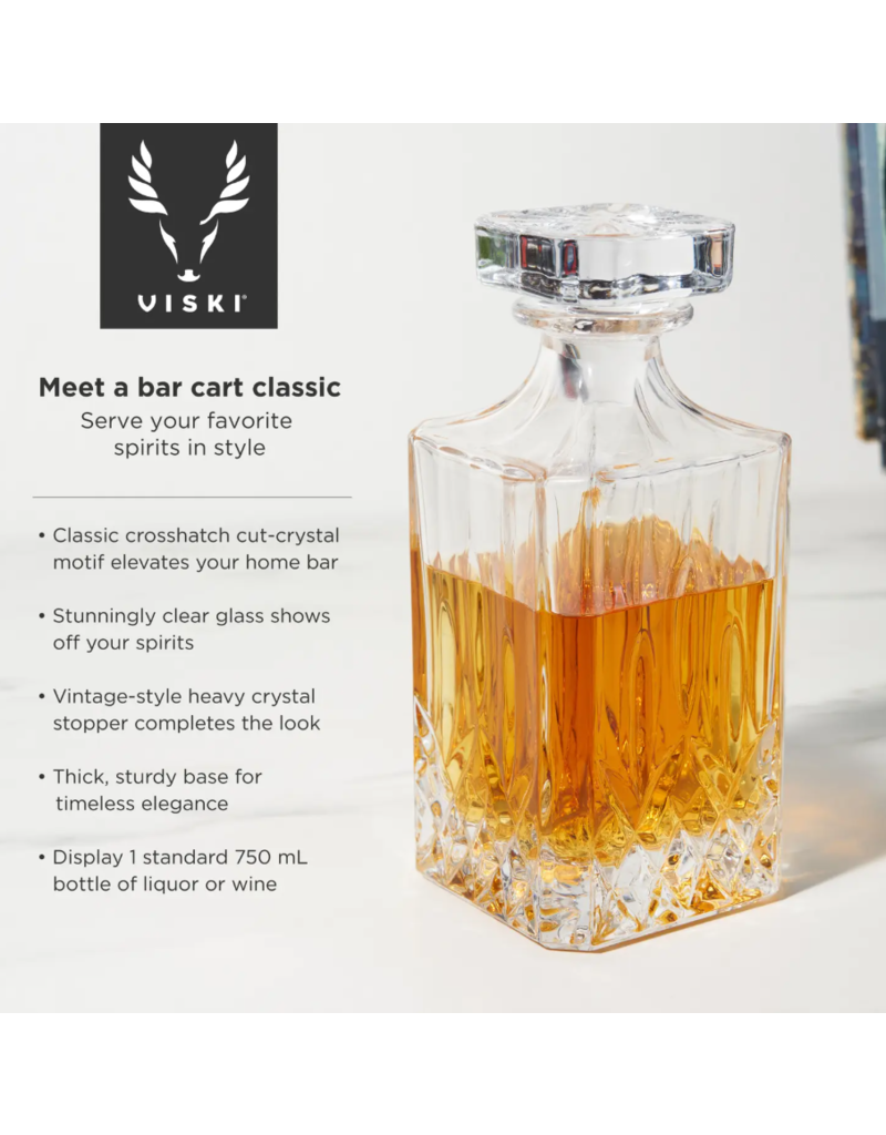 Viski Admiral Whiskey Decanter & Tumbler Set