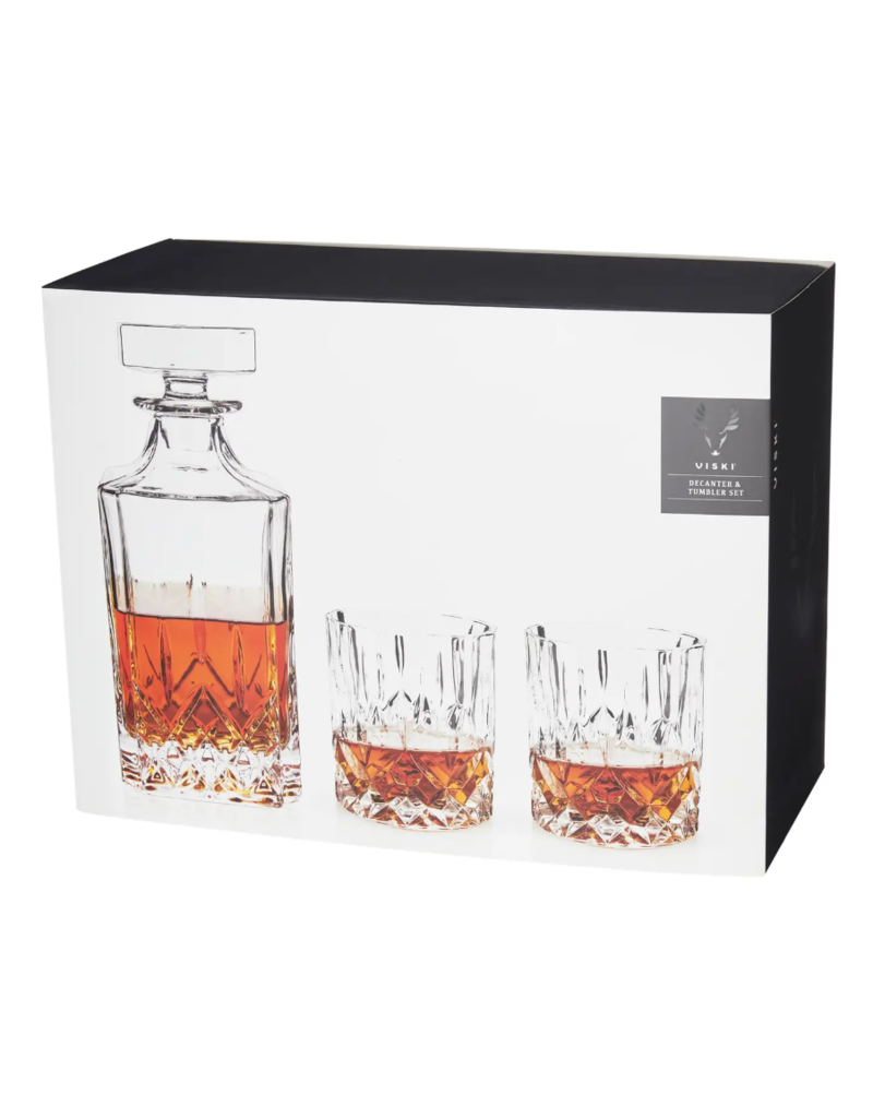 Viski Admiral Whiskey Decanter & Tumbler Set