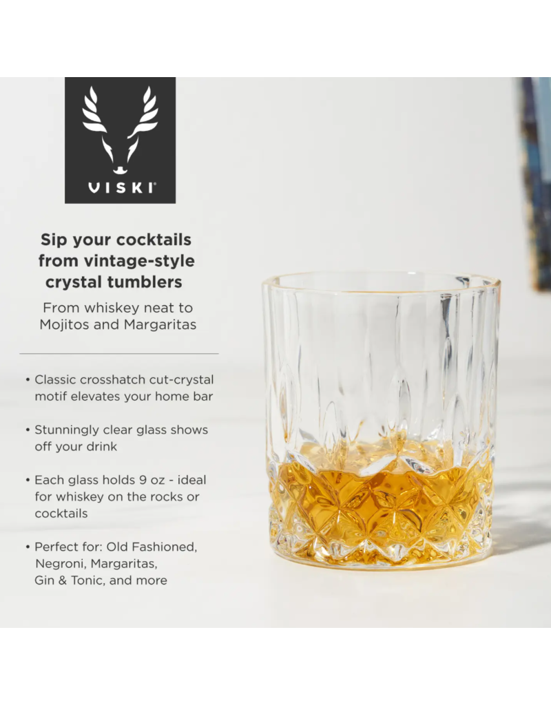 Viski Admiral Whiskey Decanter & Tumbler Set