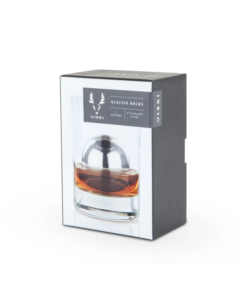Viski Glacier Rocks | 1 Large Sphere | Stainless Steel