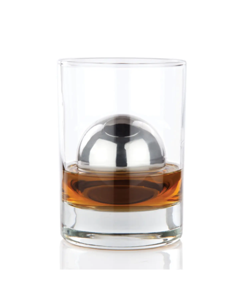 Viski Glacier Rocks | 1 Large Sphere | Stainless Steel