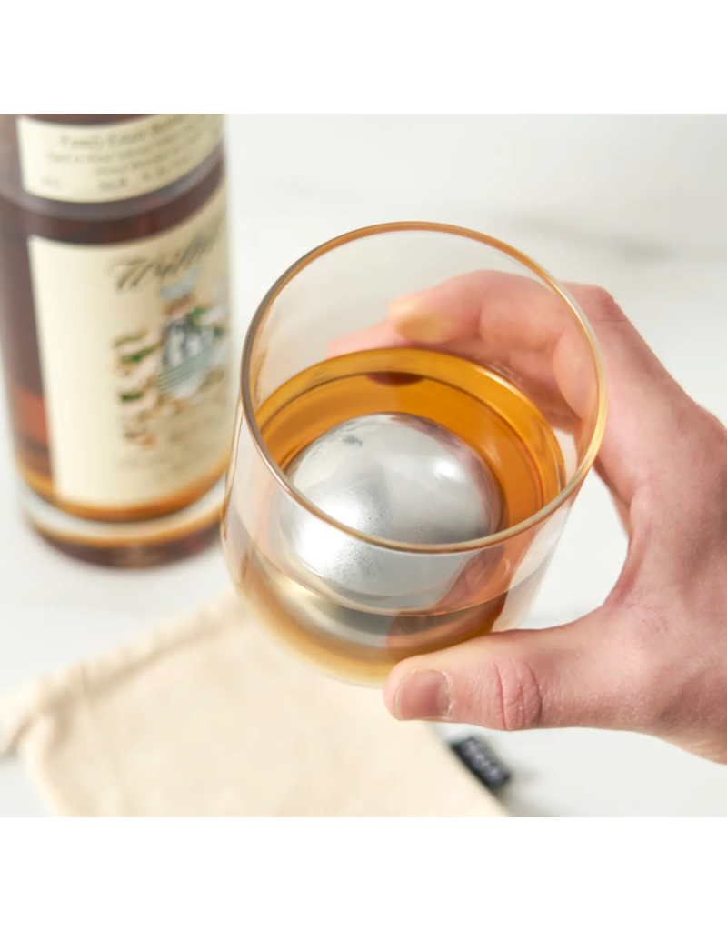 Viski Glacier Rocks | 1 Large Sphere | Stainless Steel