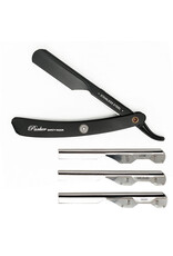 Parker Parker Straight Edge Barber Razor | PTABK | Adjustable Stainless Steel W/ Black Finish