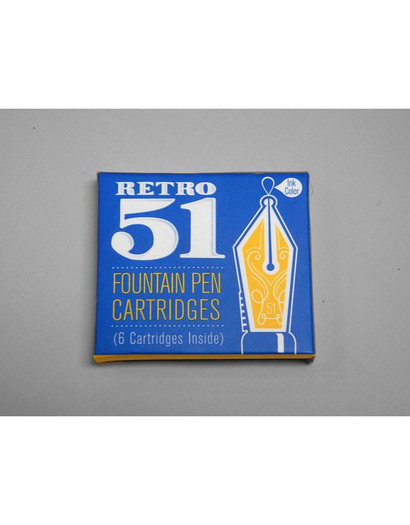 Retro 51 Retro51 Fountain Pen Cartridge Refill - Blue or Black