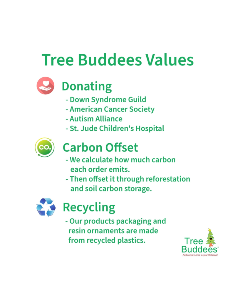 Tree Buddees Glass Ornament | Where We're Going, We Don't Need Roads