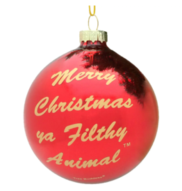 Tree Buddees Glass Ornament | Merry Christmas Ya Filthy Animal