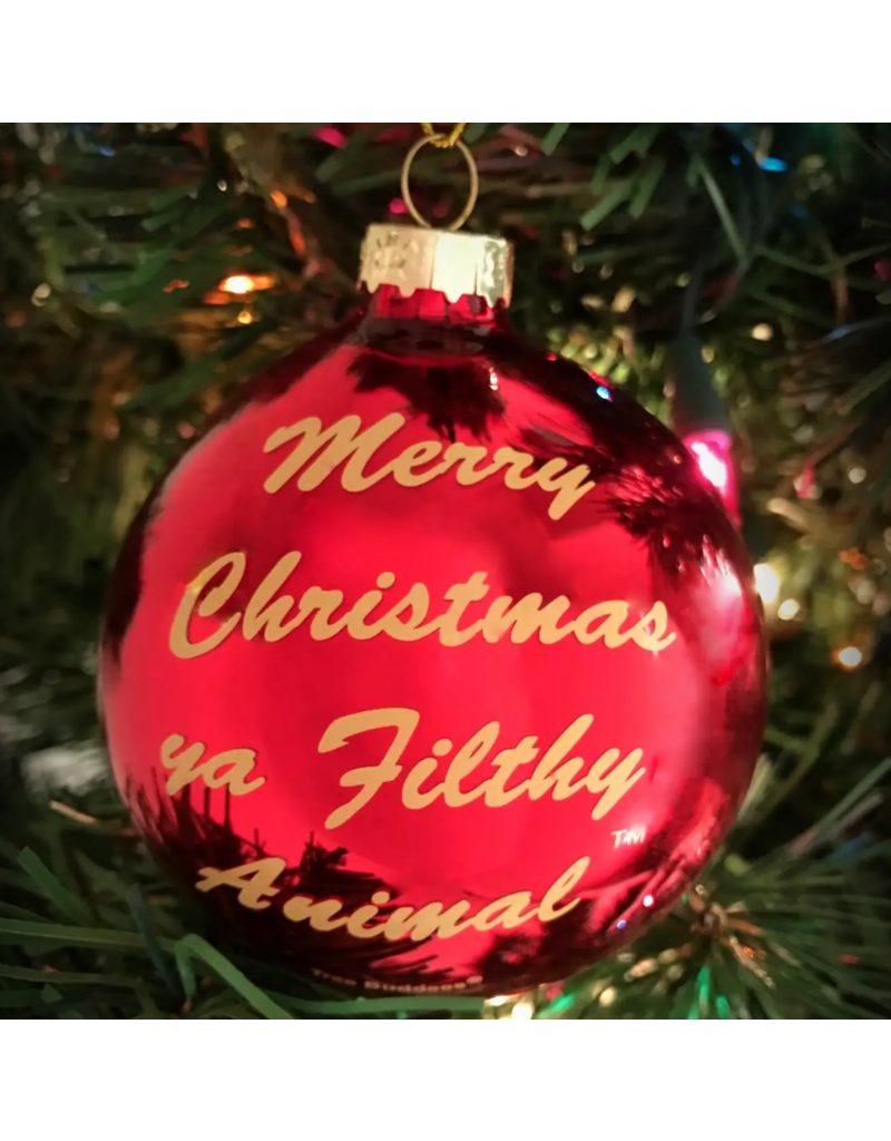 Tree Buddees Glass Ornament | Merry Christmas Ya Filthy Animal