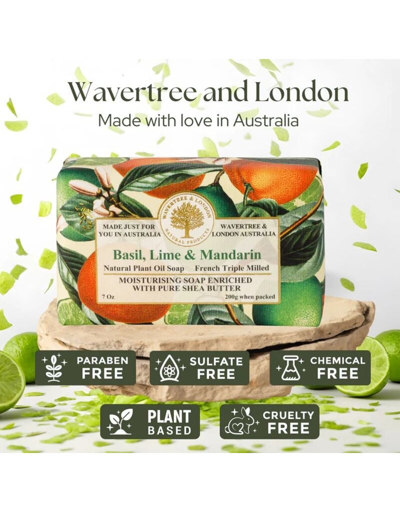 Australian Natural Soap Wavertree & London Bath Soap | Basil, Lime & Mandarin