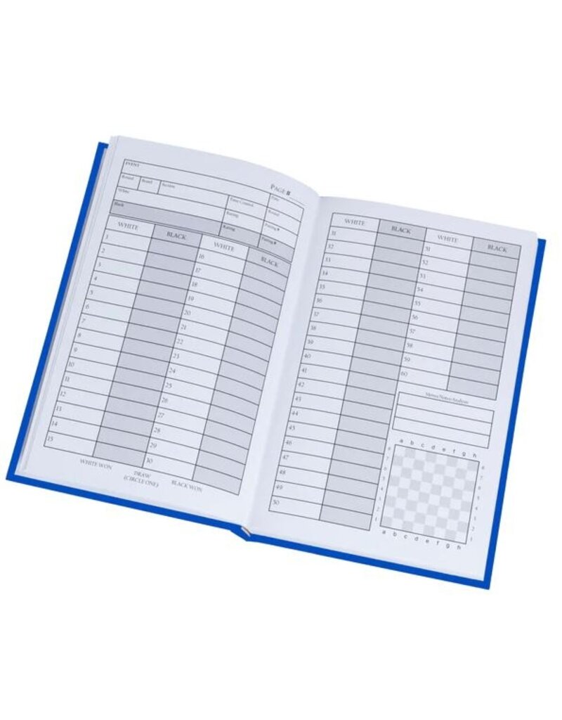 Hardcover Chess Scorebook & Notation Pad | Blue