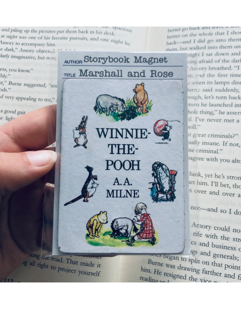 Marshall and Rose Bookish Wooden Magnet |  Winnie the Pooh