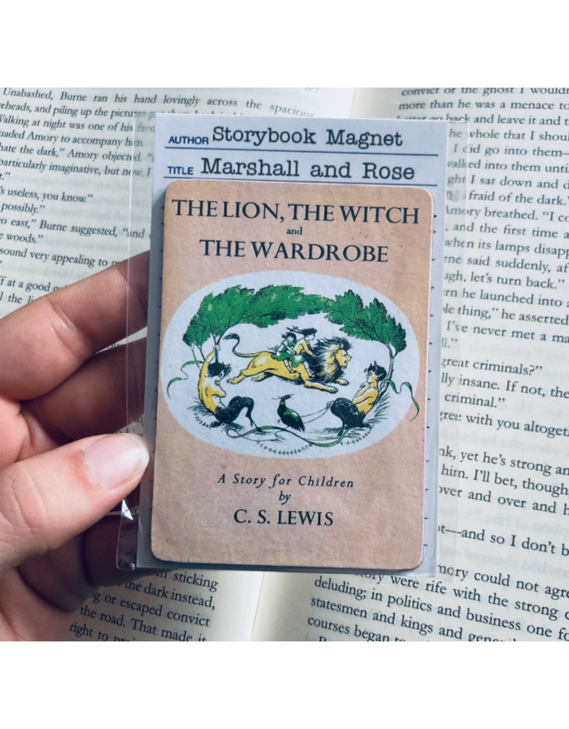 Marshall and Rose Bookish Wooden Magnet |  The Lion, the Witch, and the Wardrobe