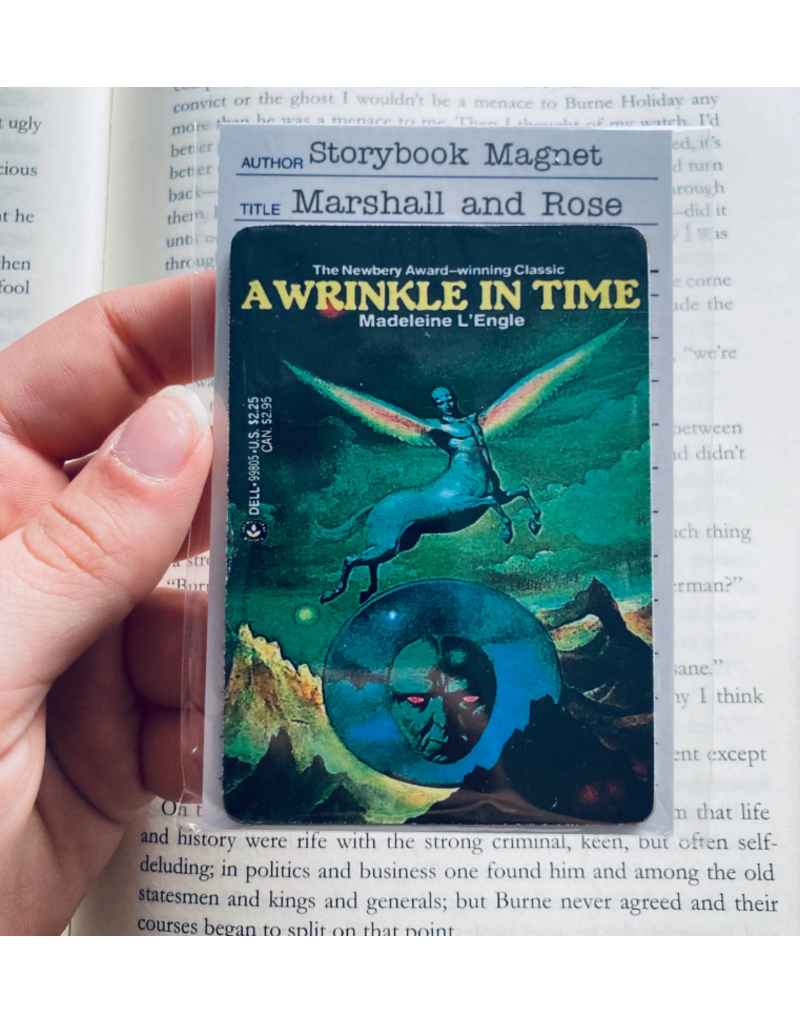 Marshall and Rose Bookish Wooden Magnet |  A Wrinkle in Time