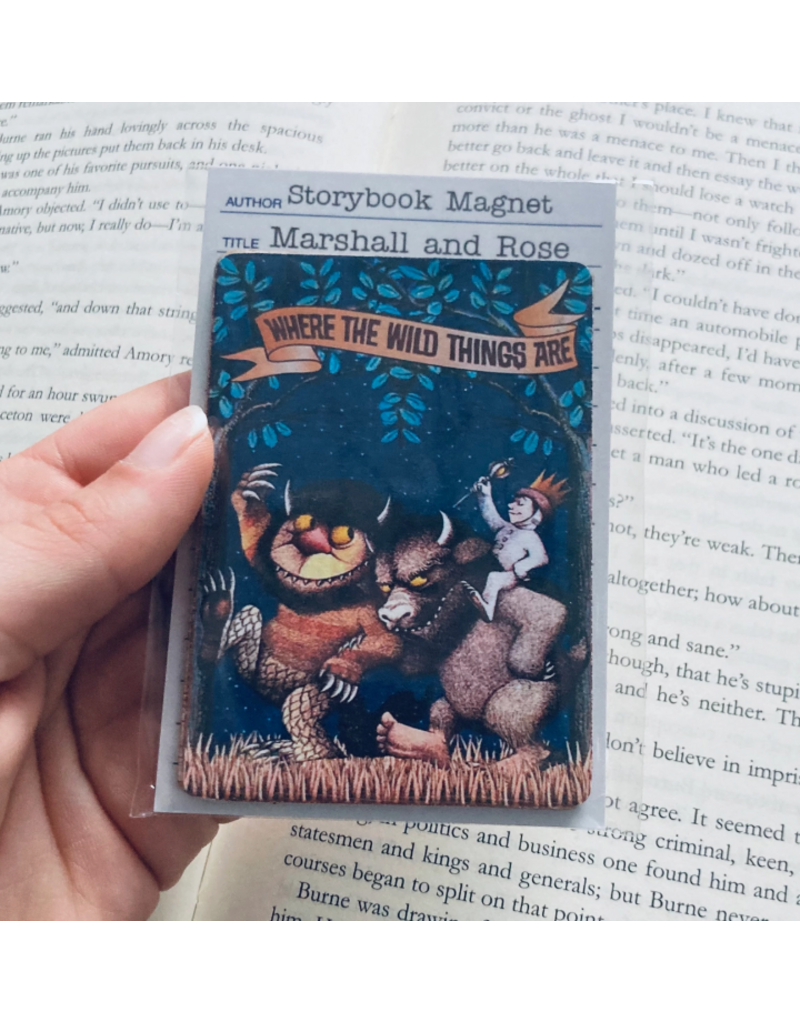 Marshall and Rose Bookish Wooden Magnet |  Where the Wild Things Are