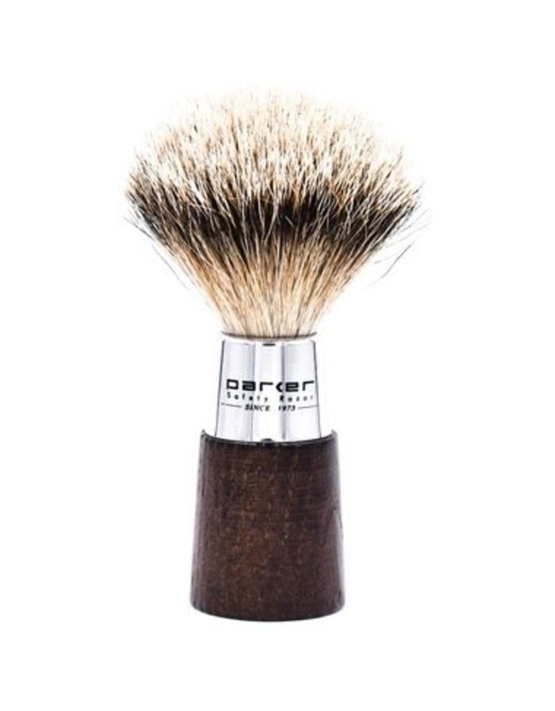 Parker Parker Wood & Chrome Silvertip Badger Brush