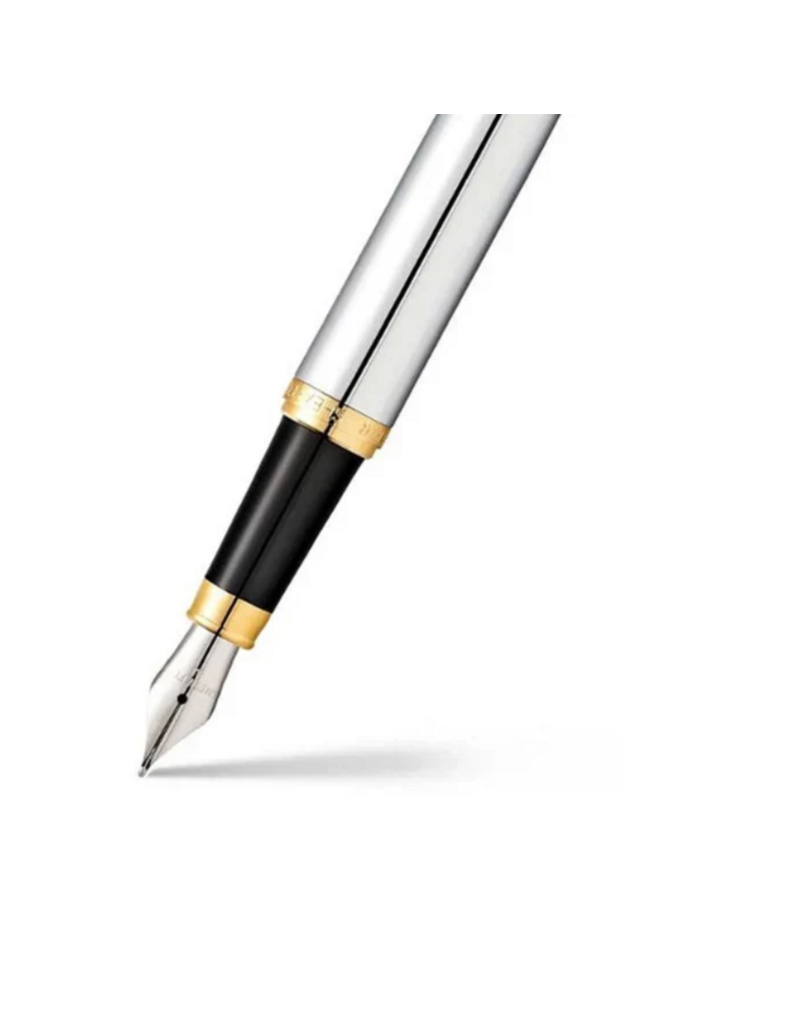 Sheaffer Sheaffer VFM Fountain Pen | Polished Chrome W/ Gold Trim