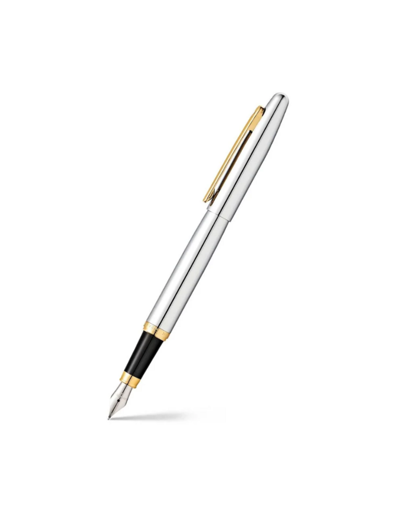 Sheaffer Sheaffer VFM Fountain Pen | Polished Chrome W/ Gold Trim