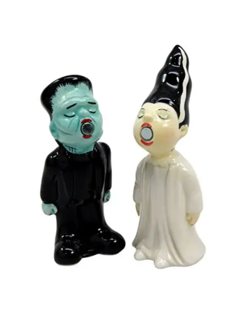 Pacific Giftware Salt & Pepper Shaker Set | Mr. & Mrs. Frankenstein