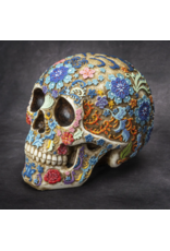 Pacific Giftware Floral Day of the Dead Skull